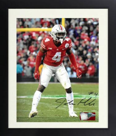Jordan Fuller Autographed Ohio State Buckeyes NCAA Licensed 8 x 10 Photograph #4 Custom Framing- COA (SB LVI CHAMP)-Powers Sports Memorabilia