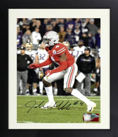 Jordan Fuller Autographed Ohio State Buckeyes NCAA Licensed 8 x 10 Photograph #4 Custom Framing- COA (SB LVI CHAMP) - CTBL_f28129-Powers Sports Memorabilia