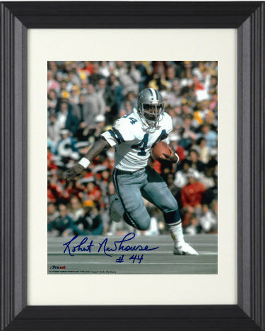 Robert Newhouse Autographed Dallas Cowboys NFL 8 x 10 Photograph #44 Custom Framing- COA-Powers Sports Memorabilia
