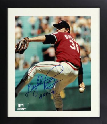 Gaylord Perry Autographed Cleveland Indians MLB Licensed 8 x 10 Photograph with HOF 91 Custom Framing- COA-Powers Sports Memorabilia