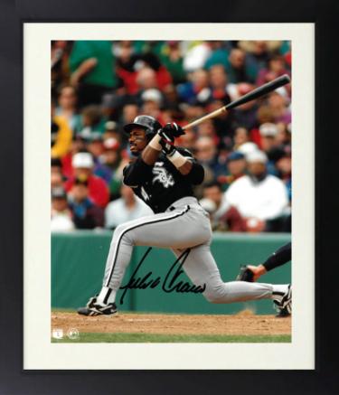 Julio Franco Autographed Chicago White Sox MLB Licensed 8 x 10 Photograph Custom Framing- COA-Powers Sports Memorabilia