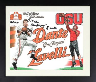 Dante Lavelli Autographed Ohio State Buckeyes/Cleveland Browns 8 x 10 Photograph dual Gluefingers/HOF 1975 Custom Framing- COA-Powers Sports Memorabilia