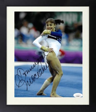 Dominique Moceanu Autographed 1996 Team USA Atlanta Olympics Gymnastic 8 x 10 Photograph Custom Framing- JSA (Gold Medal/Magnificent Seven)-Powers Sports Memorabilia