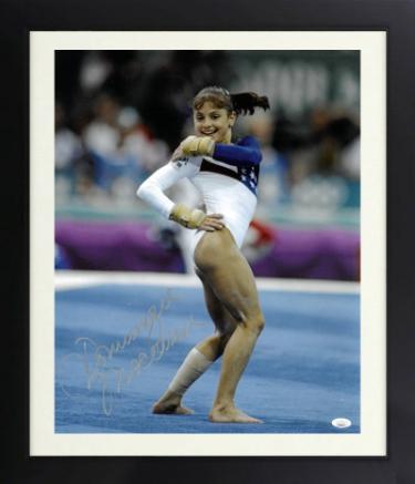 Dominique Moceanu Autographed 1996 Team USA Atlanta Olympics Gymnastic 16 x 20 Photograph Custom Framing- JSA (Gold Medal/Magnificent Seven)-Powers Sports Memorabilia