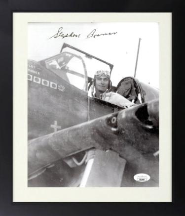 Stephen Bonner Autographed WWII 8 x 10 Photograph Custom Framing- JSA (P-40 Ace Pilot/76th Ftr Sq./23rd Fighter Group China/Burma)-Powers Sports Memorabilia