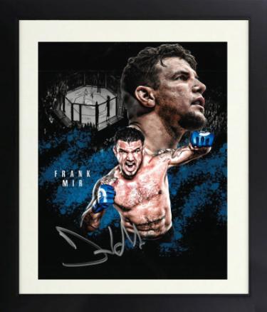 Frank Mir Autographed UFC Ultimate Fighting Championship/MMA Collage 8 x 10 Photograph Custom Framing- COA-Powers Sports Memorabilia