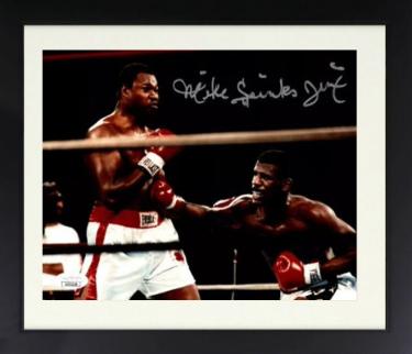 Michael Spinks Autographed Boxing 8 x 10 Photograph Jinx Custom Framing- JSA (vs Larry Holmes)-Powers Sports Memorabilia