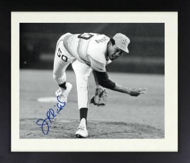 JR Richard Autographed Houston Astros B&W 8 x 10 Photograph Custom Framing- COA - CTBL_f28686-Powers Sports Memorabilia