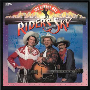 Riders In The Sky Autographed 1987 The Cowboy Way Album Cover/LP/Vinyl/Record Custom Framing- JSA- Ranger Doug/Too Slim/Joey CowPolka-Powers Sports Memorabilia