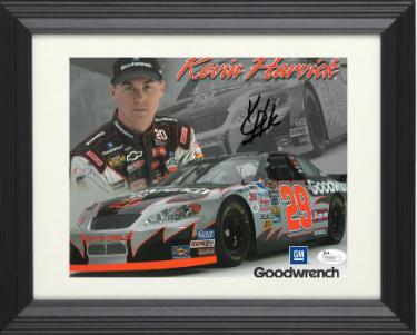 Kevin Harvick Autographed NASCAR Goodwrench 8 x 10 Photograph minor imperfection Custom Framing- JSA #R36651-Powers Sports Memorabilia