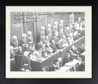 Raymond D'Addario Autographed 1946 WWll Nuremberg Trials 8 x 10 Photograph Custom Framing– PSA- Chief Photographer Military Tribunal RARE-Powers Sports Memorabilia