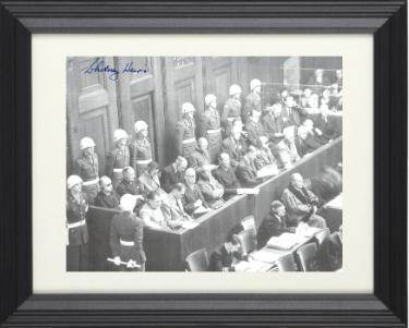 Whitney Harris Autographed 1945-46 WWll Nuremberg Trials 8 x 10 Photograph Custom Framing– PSA #AD38866- Prosecutor Military Tribunals RARE-Powers Sports Memorabilia