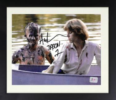 Ari Lehman Autographed Friday the 13th Jason Voorhees 8 x 10 Photograph Custom Framing with Jason 1- Lehman Hologram (By boat)-Powers Sports Memorabilia