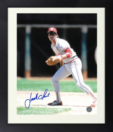 Jack Clark Autographed St. Louis Cardinals 8 x 10 Photograph Custom Framing- AWM Hologram-Powers Sports Memorabilia