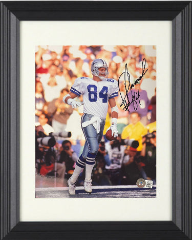 Jay Novacek Autographed Dallas Cowboys 8 x 10 Photograph Custom Framing #84- Beckett Witnessed Hologram-Powers Sports Memorabilia