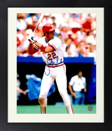Jack Clark Autographed St. Louis Cardinals 8 x 10 Photograph Custom Framing- AWM Hologram - CTBL_f30688-Powers Sports Memorabilia