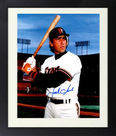 Jack Clark Autographed San Francisco Giants 8 x 10 Photograph Custom Framing- AWM Hologram - CTBL_f30690-Powers Sports Memorabilia