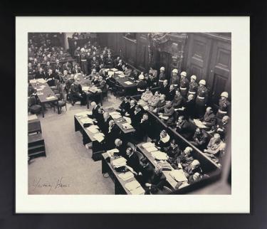 Whitney Harris Autographed 1945-46 WWll Nuremberg Trials B&W 8 x 10 Photograph Custom Framing– PSA #AD55312- Prosecutor Military Tribunals R-Powers Sports Memorabilia