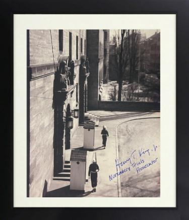 Henry T. King Jr. Autographed 1946 WWll Nuremberg Trials 8 x 10 Photograph Custom Framing– PSA #AD55348- Prosecutor Military Tribunals RARE-Powers Sports Memorabilia