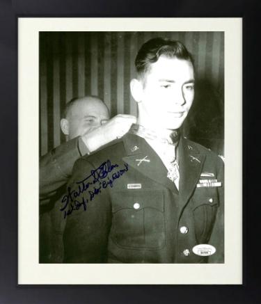 Walter Ehlers Autographed WWII 8 x 10 Photograph Custom Framing- JSA- Big Red One/1st Infantry Div/D-Day/Medal of Honor-Powers Sports Memorabilia