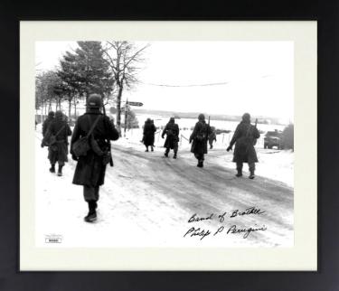 Philip P. Perugini Autographed WWII Band of Brothers 8 x 10 Photograph Custom Framing- JSA #SS51663- 101st ABD Easy Co 506th PIR-Powers Sports Memorabilia