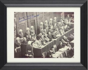 Henry T. King Jr. Autographed 1946 WWll Nuremberg Trials B&W 8 x 10 Photograph Custom Framing– PSA #AD55350 Prosecutor Military Tribunals RA-Powers Sports Memorabilia