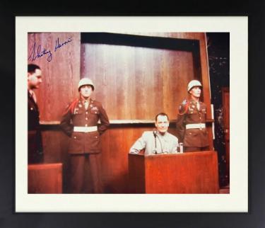 Whitney Harris Autographed 1945-46 WWll Nuremberg Trials Color 8 x 10 Photograph Custom Framing– PSA #AD55341- Prosecutor Military Tribunals-Powers Sports Memorabilia