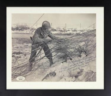 Robert/Bob Maxwell Autographed WWII 8 x 10 Photograph Custom Framing- JSA #SS51655- Medal of Honor/France/1944-Powers Sports Memorabilia