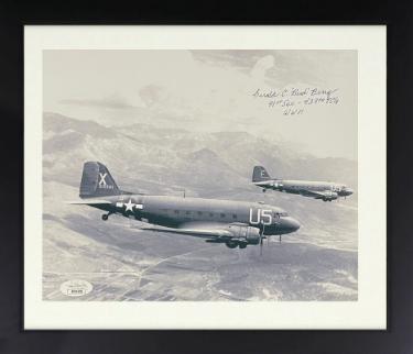 Gerald “Bud” Berry Autographed WWII 8 x 10 Photograph Custom Framing- JSA #SS51658- 91st Squadron/439th Troop Carrier Group-Powers Sports Memorabilia