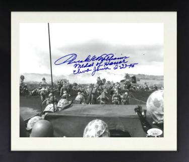 Hershel W. Williams Autographed WWII Vintage B&W 8 x 10 Photograph Custom Framing- JSA #SS17631- Medal of Honor/Iwo Jima/2-23-45-Powers Sports Memorabilia