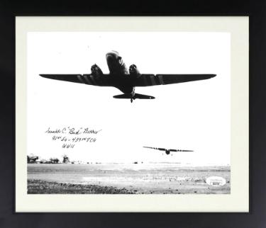 Gerald “Bud” Berry Autographed WWII 8 x 10 Photograph Custom Framing- JSA #SS17737- 91st Squadron/439th Troop Carrier Group-Powers Sports Memorabilia