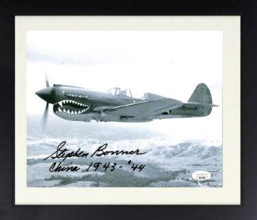 Stephen Bonner Autographed China/Burma/India WWII B&W 8 x 10 Photograph Custom Framing- JSA #SS17668- 1943-44-Powers Sports Memorabilia