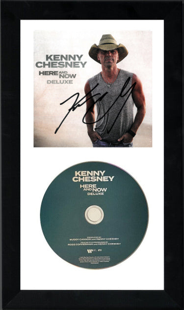 Kenny Chesney Autographed 2020 "Here and Now" Deluxe CD Cover with CD 6.5x12 Custom Framing- JSA #SS17748-Powers Sports Memorabilia