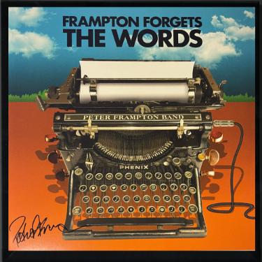 Peter Frampton Autographed 2021 Frampton Forgets The Words Album Cover/LP/Vinyl/Record Custom Framing- JSA #PP75220-Powers Sports Memorabilia