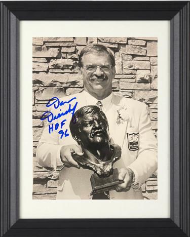 Dan Dierdorf Autographed B&W Hall of Fame Induction 8 x 10 Photograph HOF 96 Custom Framing (St. Louis Cardinals)-Powers Sports Memorabilia