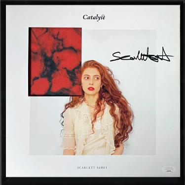 Scarlett Sabet Autographed 2019 Catalyst Album Cover/LP/Vinyl/Record Custom Framing– JSA (Jimmy Page/24 Pg Booklet)-Powers Sports Memorabilia