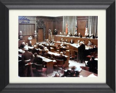 Whitney Harris Autographed 1945-46 WWll Nuremberg Trials 8 x 10 Photograph Custom Framing– PSA #AD38867- Prosecutor Military Tribunals RARE-Powers Sports Memorabilia