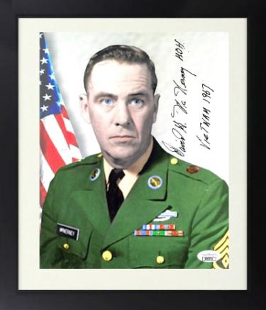 David McNerney Autographed Vietnam War Medal of Honor 8 x 10 Photograph Custom Framing- JSA #AC92712- 22 March 1967-Powers Sports Memorabilia