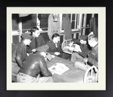 R.E. (Richard) Cole Autographed Doolittle Raiders Bunkroom WWII 8 x 10 Photograph Custom Framing- JSA (Jimmy Doolittle Co-Pilot)-Powers Sports Memorabilia