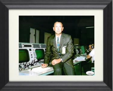 Chris/Christopher Kraft Autographed 1st NASA Flight Director 8 x 10 Photograph Custom Framing- JSA #AC92796 (Apollo 13/Gemini/Mercury)-Powers Sports Memorabilia
