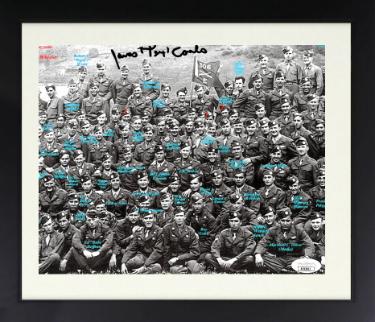 James Monroe "Tex" Combs Autographed WWII Band of Brothers 8 x 10 Photograph Custom Framing- JSA (101st ABD Easy Co 506th PIR)-Powers Sports Memorabilia