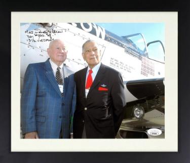 Major Donald J. Strait Autographed WWII Color 8 x 10 Photograph Custom Framing- JSA #AC92658- P-51 Mustang Double Ace Pilot/361st FT Group-Powers Sports Memorabilia