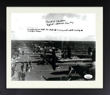 David Thatcher Autographed WWII Doolittle Raiders Vintage B&W 8 x 10 Photograph Custom Framing- JSA #AC92638- Engineer- Gunner Crew #7-Powers Sports Memorabilia