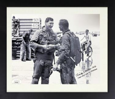 Charles E. McGee Autographed 8 x 10 Photograph Custom Framing- JSA- Last Mission in Vietnam/Tuskegee Airmen/Red Tails/WWII/Korea-Powers Sports Memorabilia