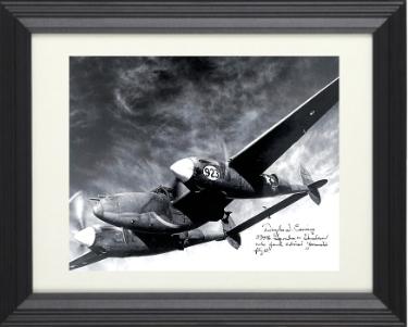 Douglas S. Canning Autographed WWII Vintage B&W 8 x 10 Photograph Custom Framing- PSA #AD31606- Found Admiral Yamamoto/339th Squadron Guadal-Powers Sports Memorabilia
