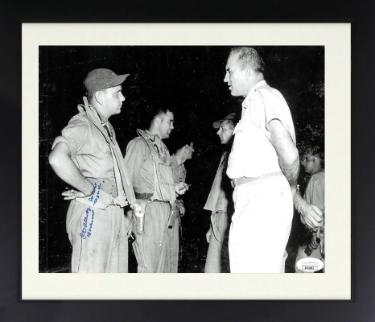 Capt Charles D Albury Autographed WWII B-29 Bomb B&W 8.5x11 Photograph Custom Framing- JSA- Co-Pilot Bockscar Nagasaki Aug 9, 1945-Powers Sports Memorabilia