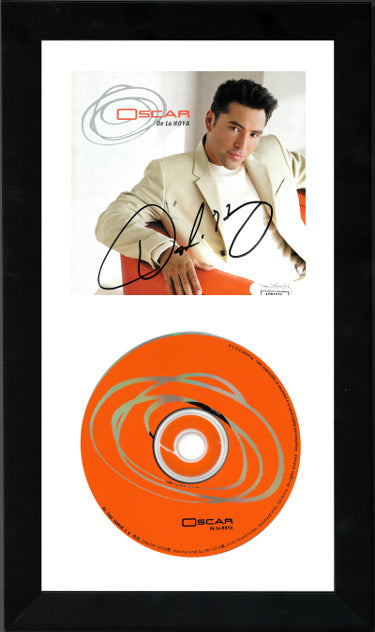 Oscar De La Hoya Autographed 2000 Self Titled Album Cover Booklet with CD 6.5x12 Custom Framing- JSA #AC92224-Powers Sports Memorabilia