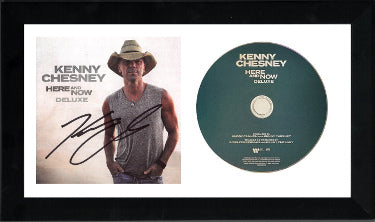 Kenny Chesney Autographed 2020 "Here and Now" Deluxe CD Cover with CD 6.5x12 Custom Framing- JSA #AC92409-Powers Sports Memorabilia