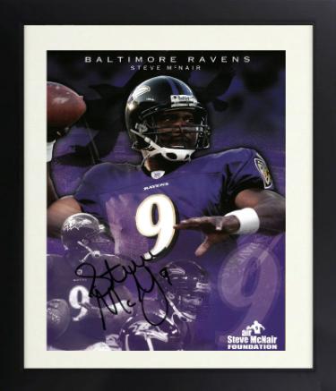 Steve McNair Autographed Baltimore Ravens Air McNair NFL Collage 8.5x11 Photograph #9 Custom Framing- Beckett Review - CTBL_f39853-Powers Sports Memorabilia