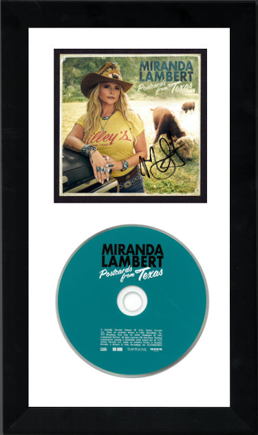 Miranda Lambert Autographed 2024 Postcards From Texas CD Autographed 4”x4” Art Insert Auto/Booklet 6.5x12 Custom Framing- COA - CTBL_F40411-Powers Sports Memorabilia